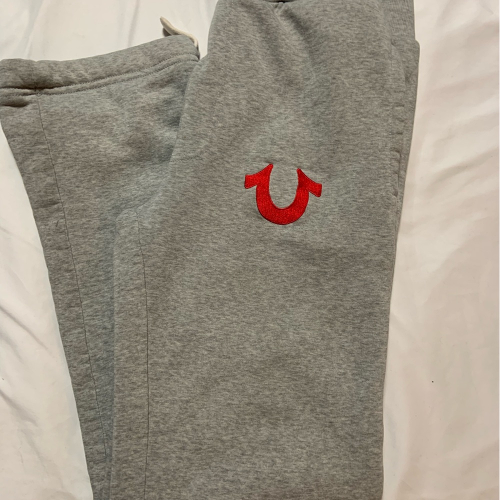Tru Religion sweat pants grey size medium